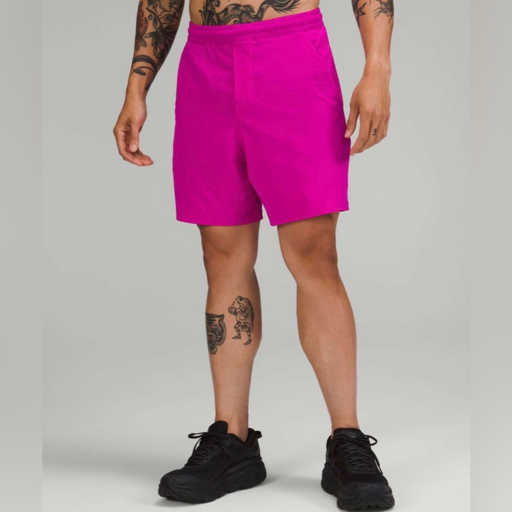 lululemon athletica Men's Magenta Athletic Shorts
